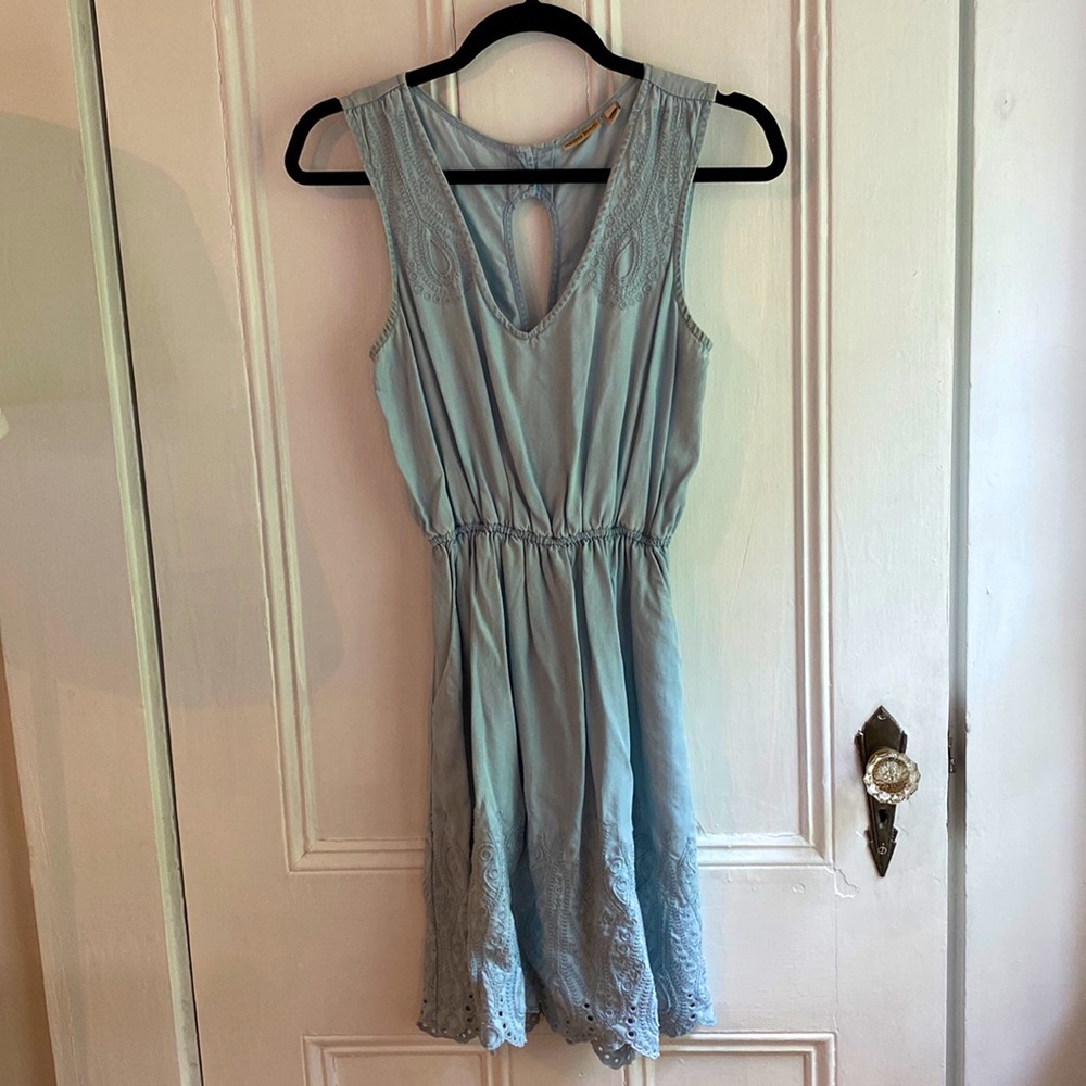 Holding Horses Anthropologie Chambray Mini Sundress Xs